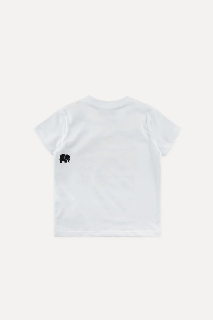 Silhouette posteriore della Kid's Organic Navajo Classic T-Shirt bianca | TP_IMAGE_TYPE=SILHOUETTE_BACK