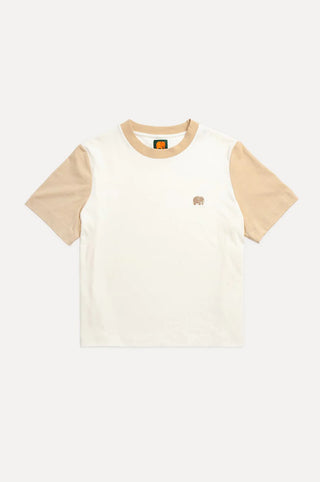 Silhouette frontale di una T-shirt Color Block da donna in Natural | TP_IMAGE_TYPE=SILHOUETTE_FRONT