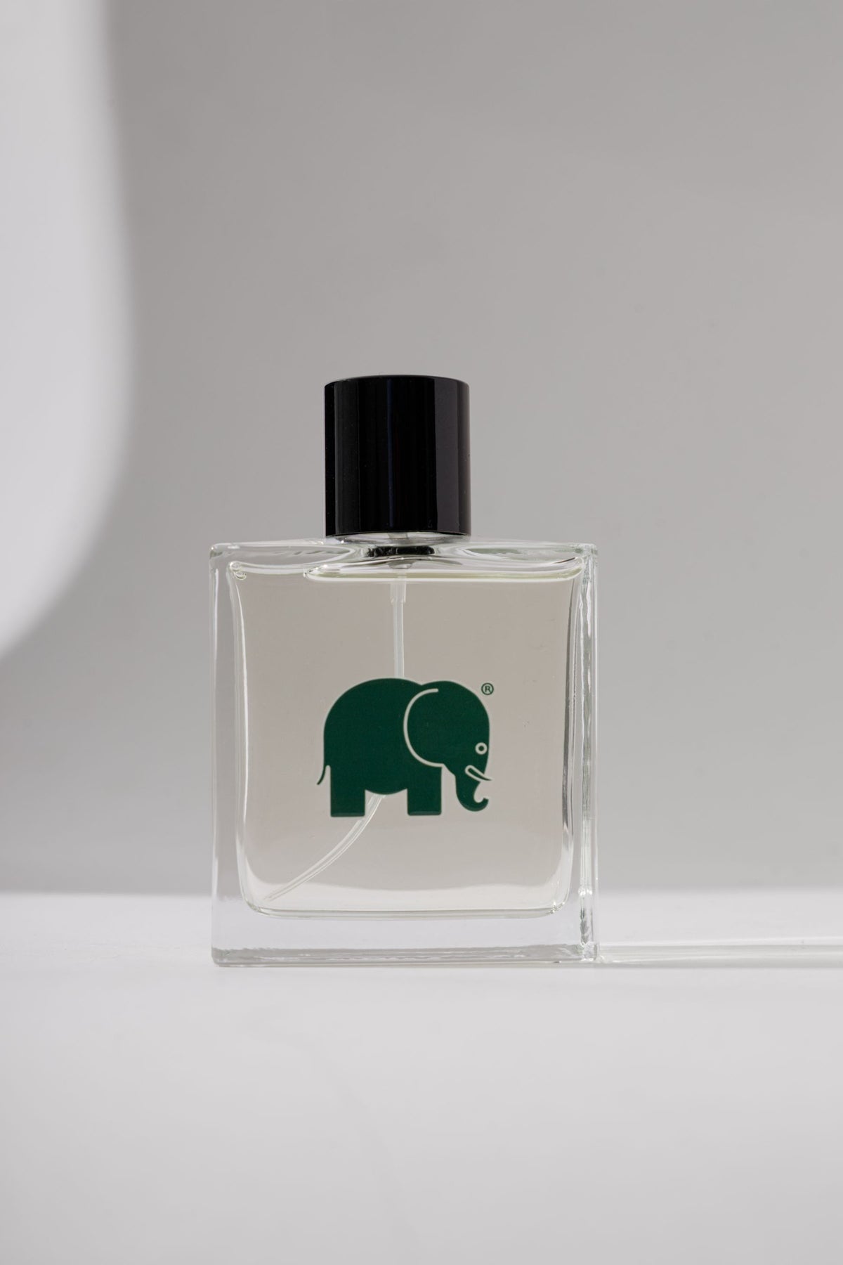 Front silhouette of 01 Brisa room fragrance bottle in clear glass with green elephant logo | TP_IMAGE_TYPE=SILHOUETTE_FRONT