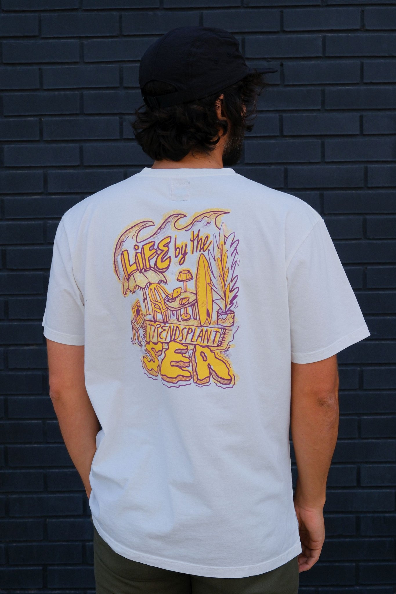 Life by the Sea VII by P.Bueno Pigment T-Shirt Foam White