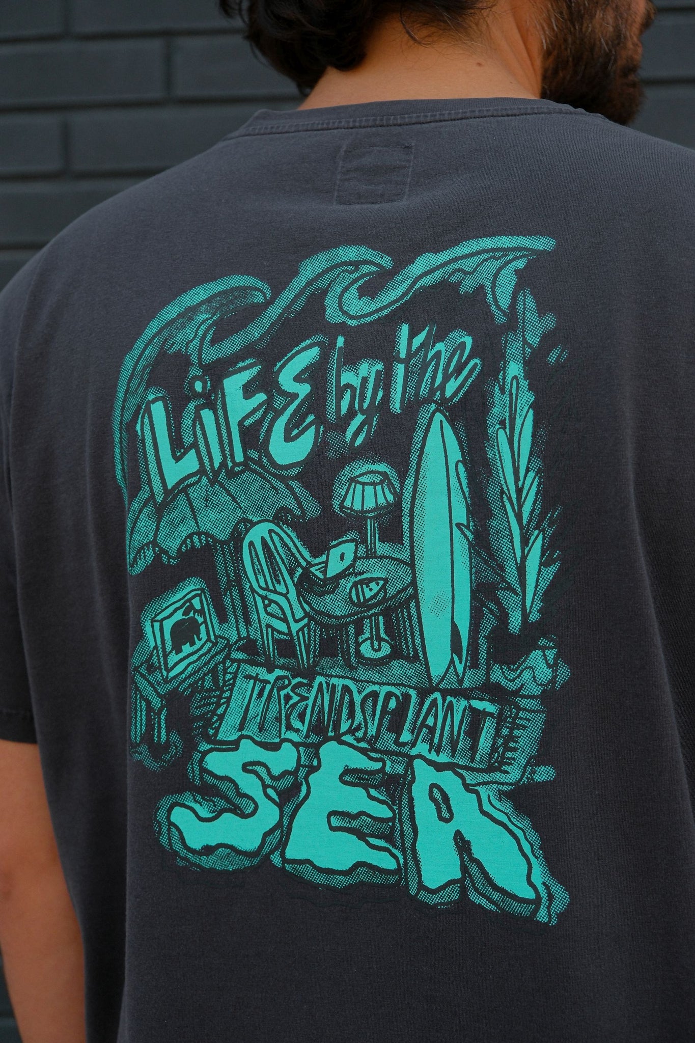 Life by the Sea VII by P.Bueno Pigment T-Shirt Magnet Grey