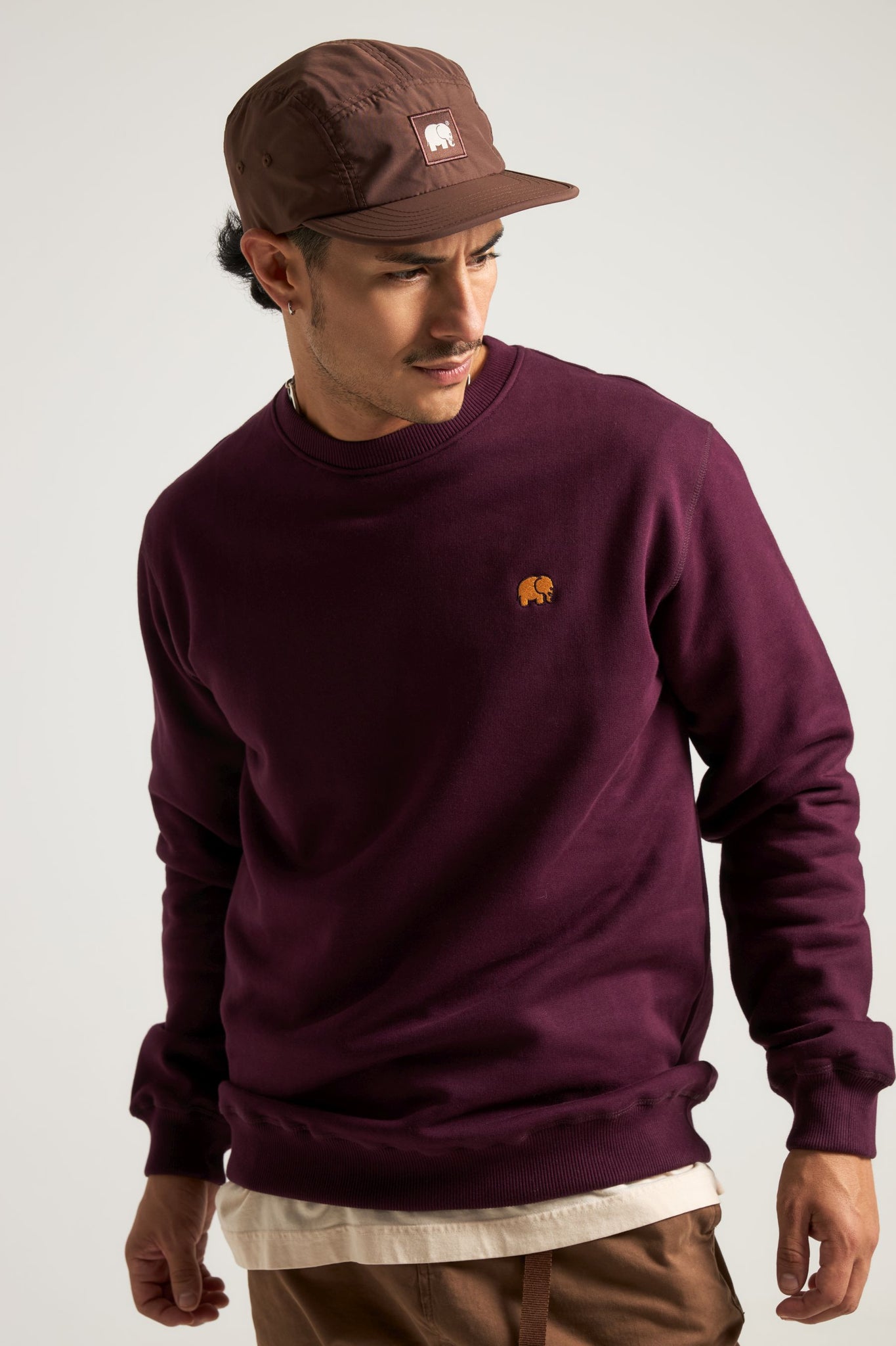 Organic Essential Sweater Burgundy