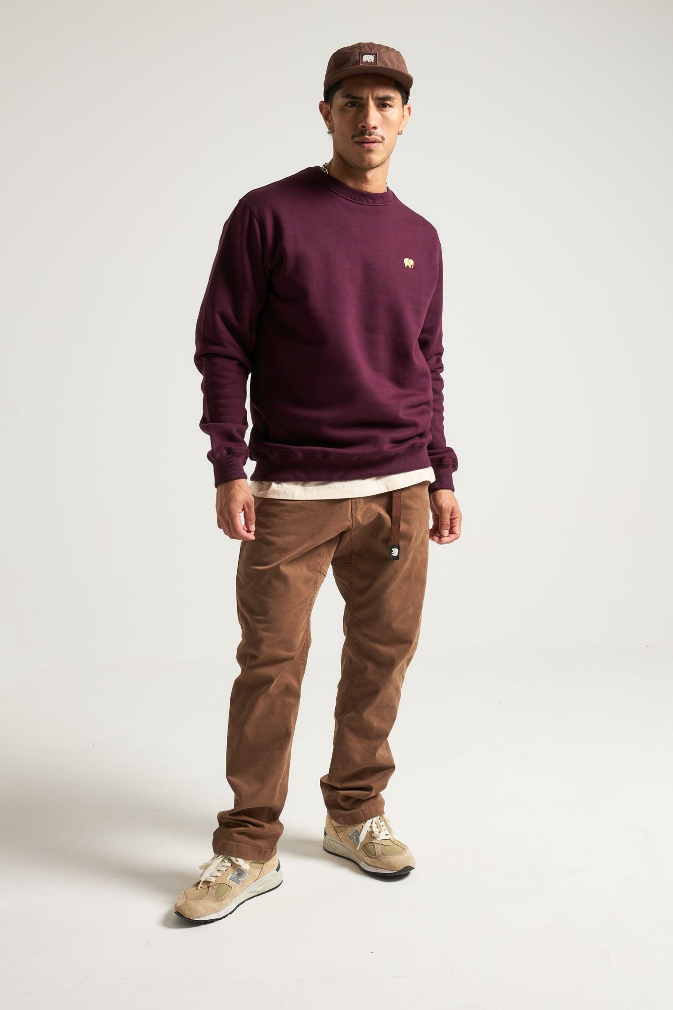 Organic Essential Sweater Burgundy