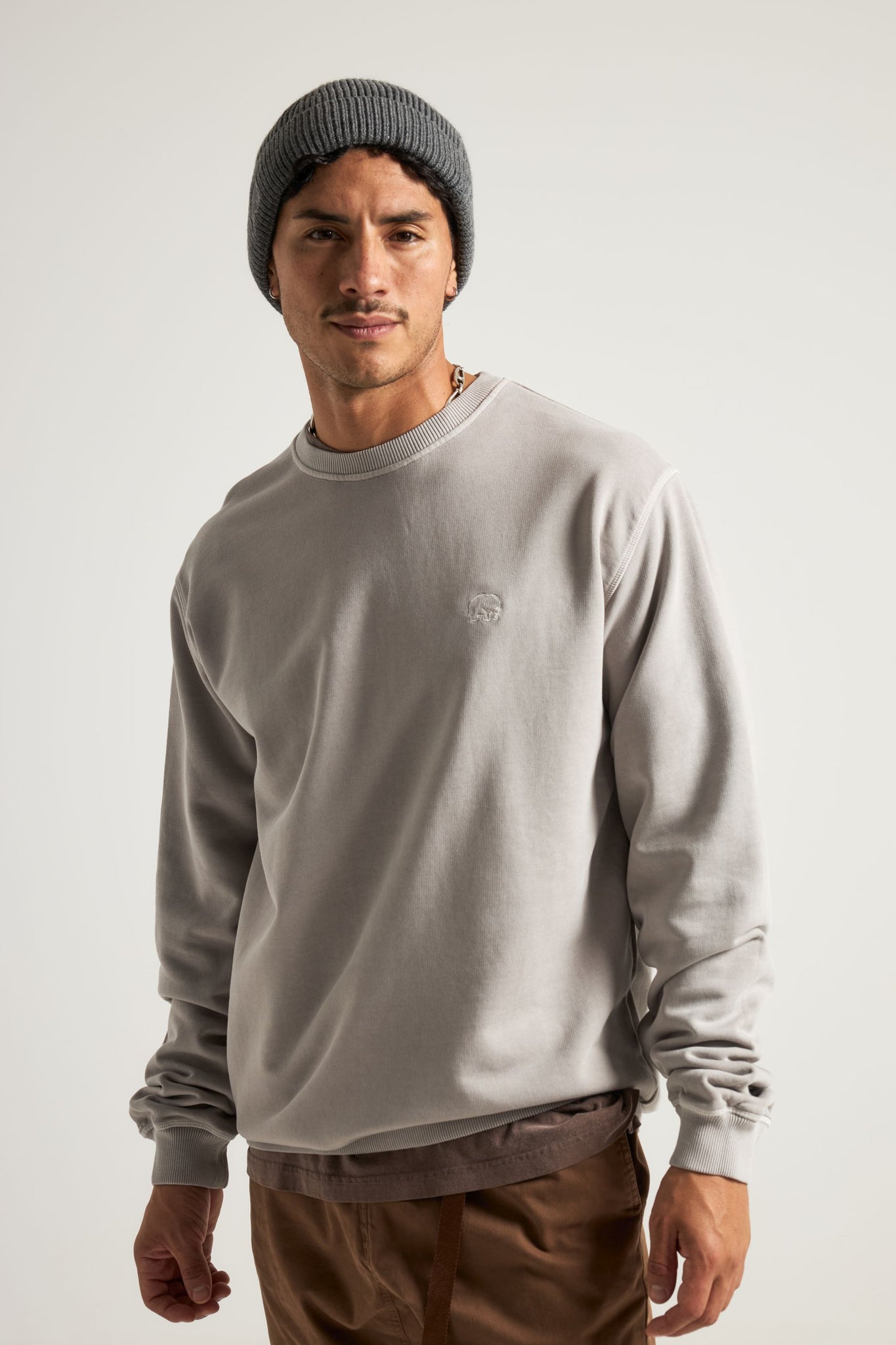 Essential Pigment Heavyweight Sweater Elephant Skin