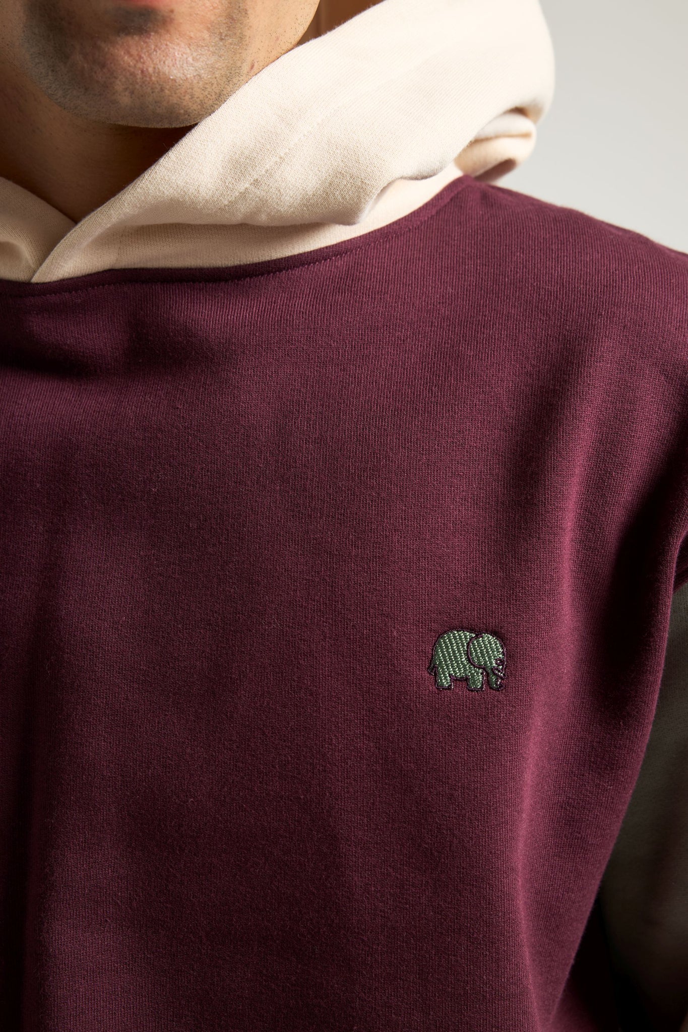 Color Block Hoodie Nightfall Ruby