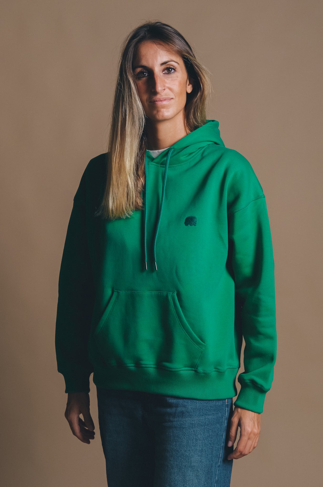 Women's Organic Essential Oversized Hoodie Bosphorus Green