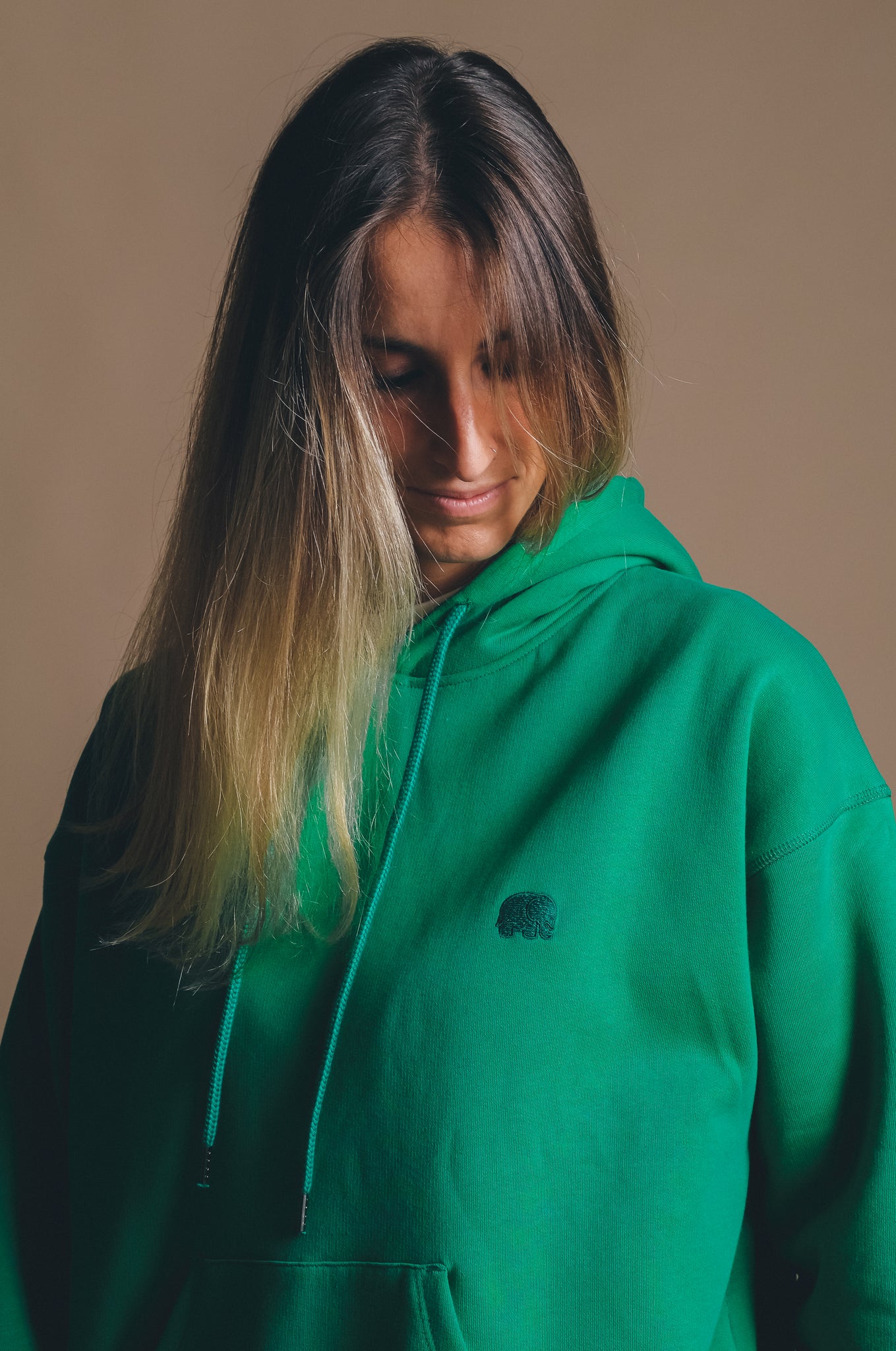 Women's Organic Essential Oversized Hoodie Bosphorus Green