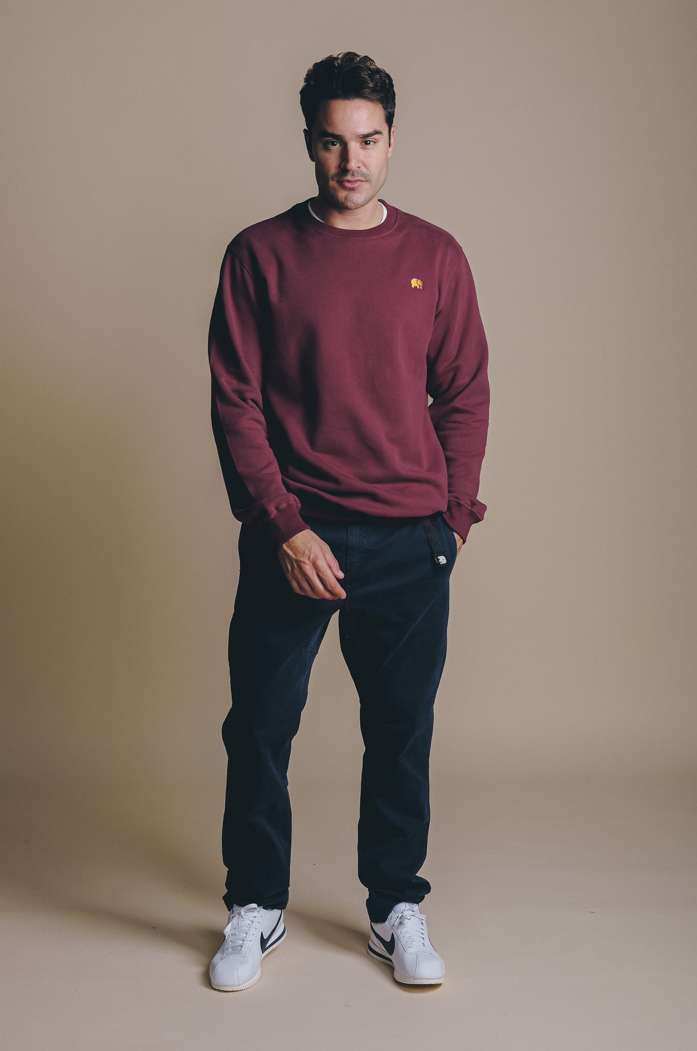 Organic Essential Sweater Burgundy