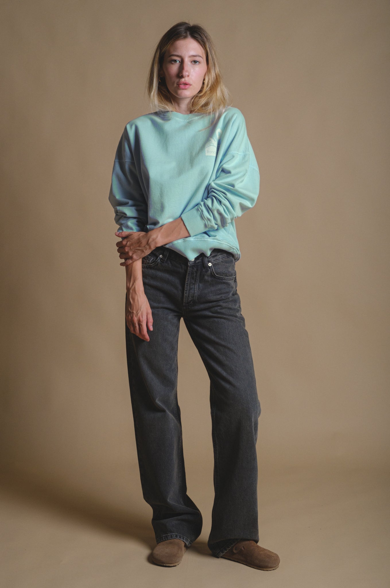 Women's 1770 Pigment Oversized Sweater Shore Green