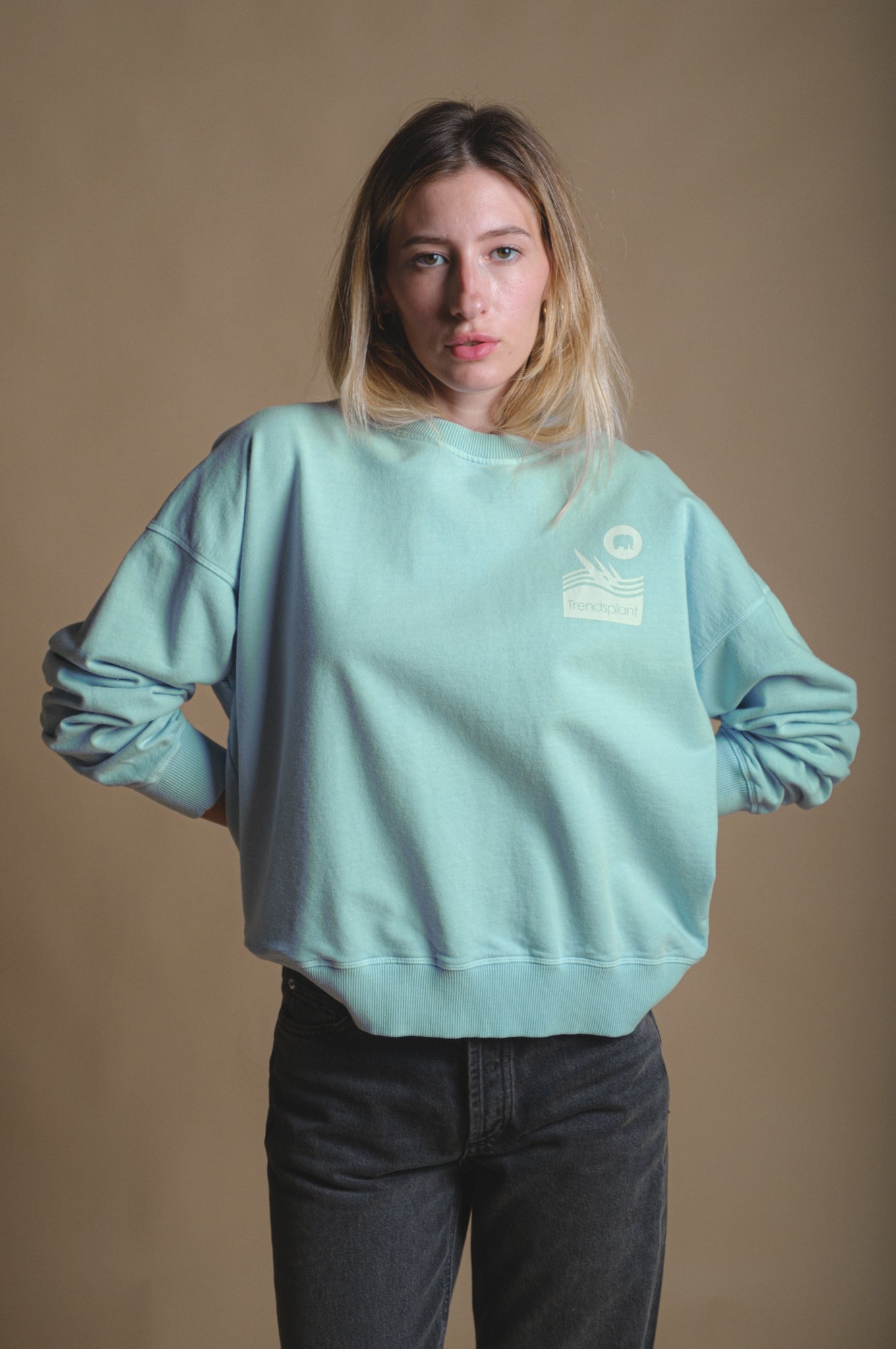 Women's 1770 Pigment Oversized Sweater Shore Green
