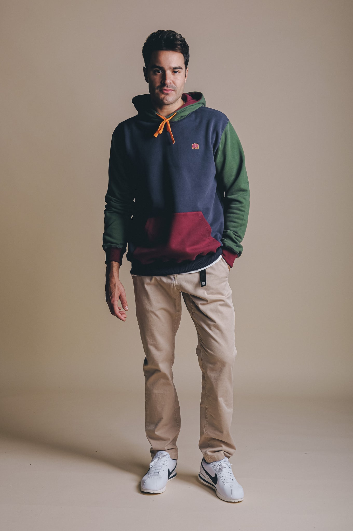 Sudadera Capucha Color Block Trendsplant Navy