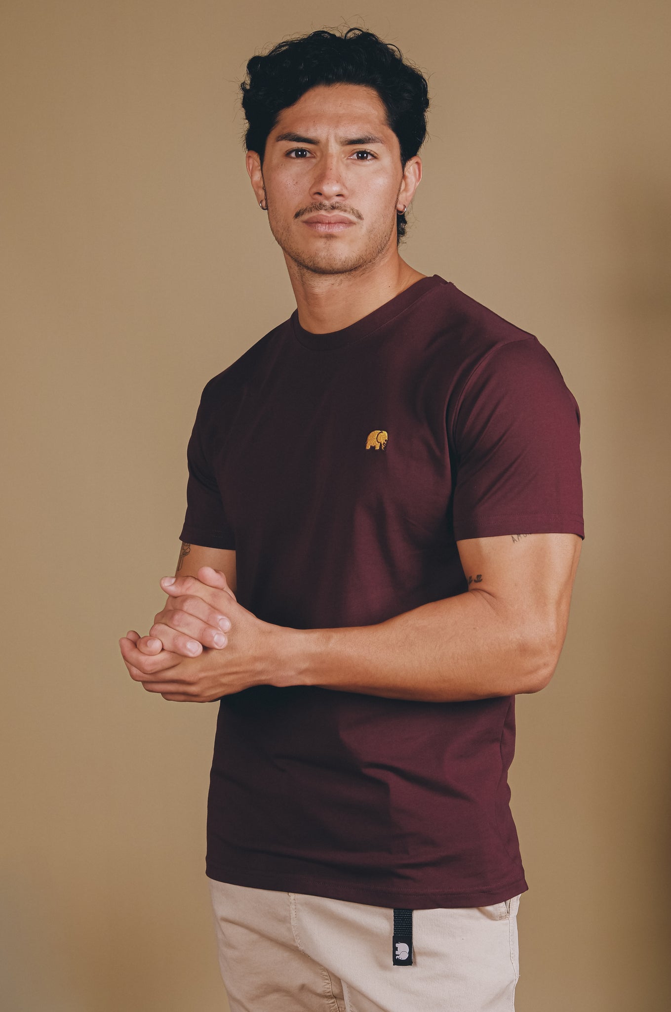 Organic Essential T-Shirt Wine Red