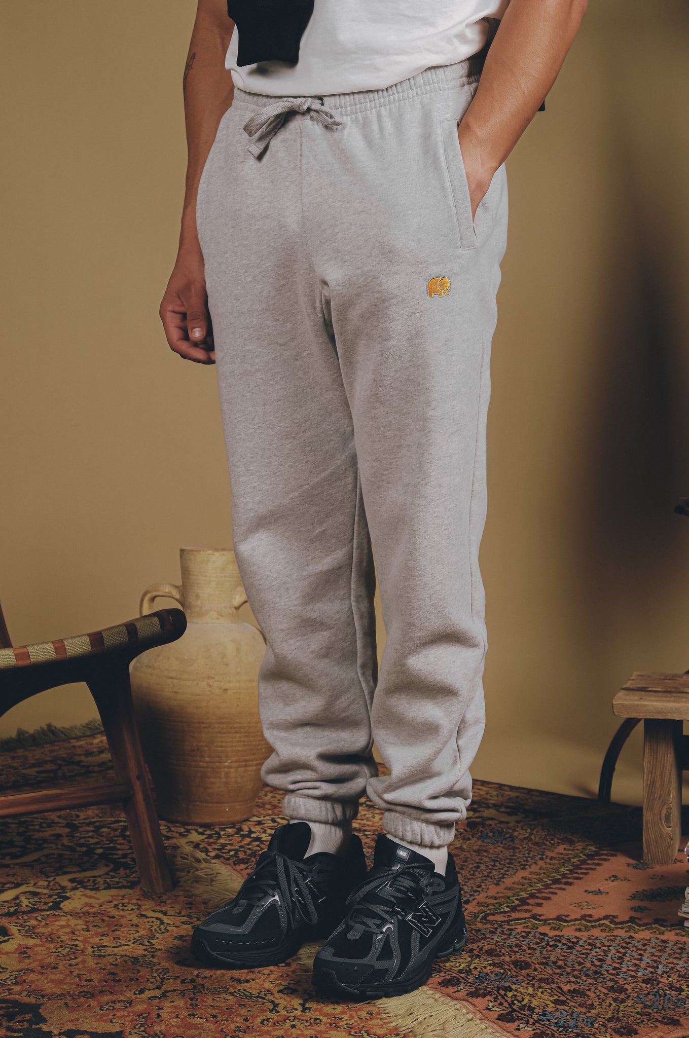 Organic Essential Sweatpants Heather Grey