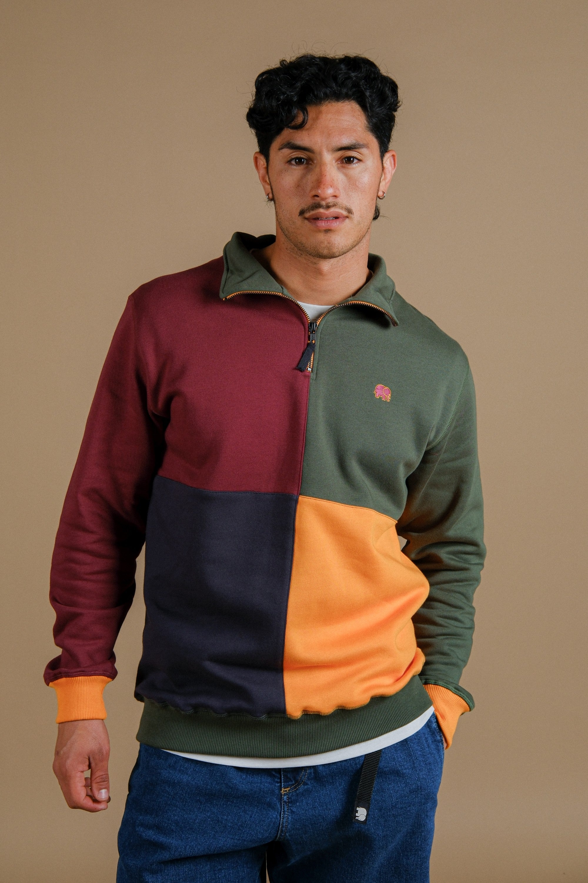 ★人気★【UMBRO】★BSPORTY COLOR BLOCK KNIT HALF ZIP U.P★ ☆関税込☆UMBRO☆BSPORTY COLOR BLOCK KNIT HALF ZIP UP☆ Ω T
