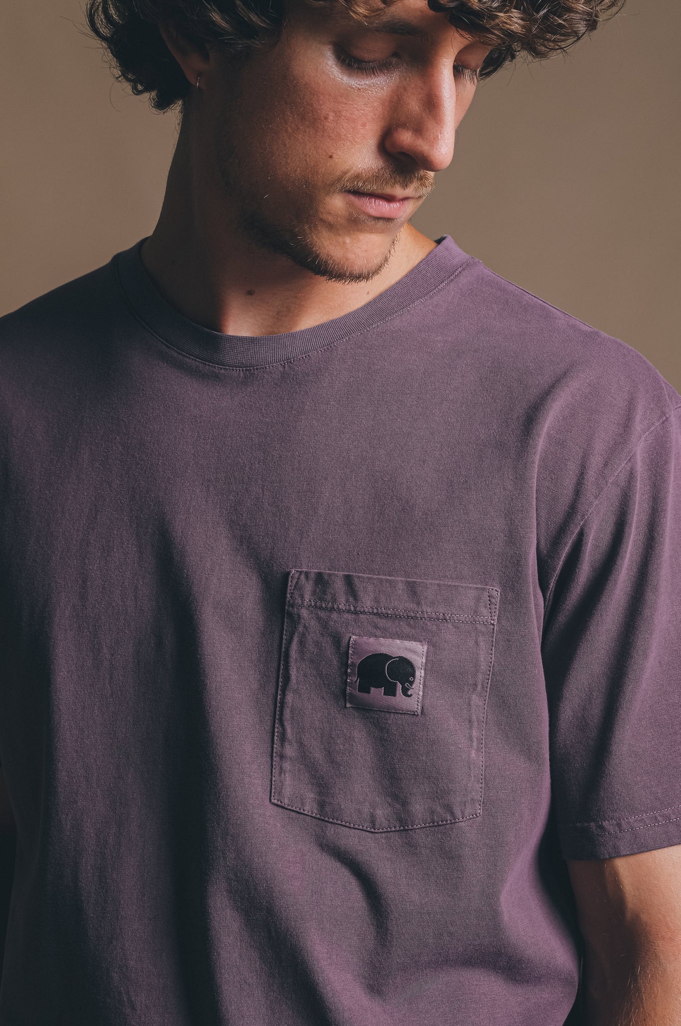 Garza Pigment Dyed T-Shirt Sunset Purple