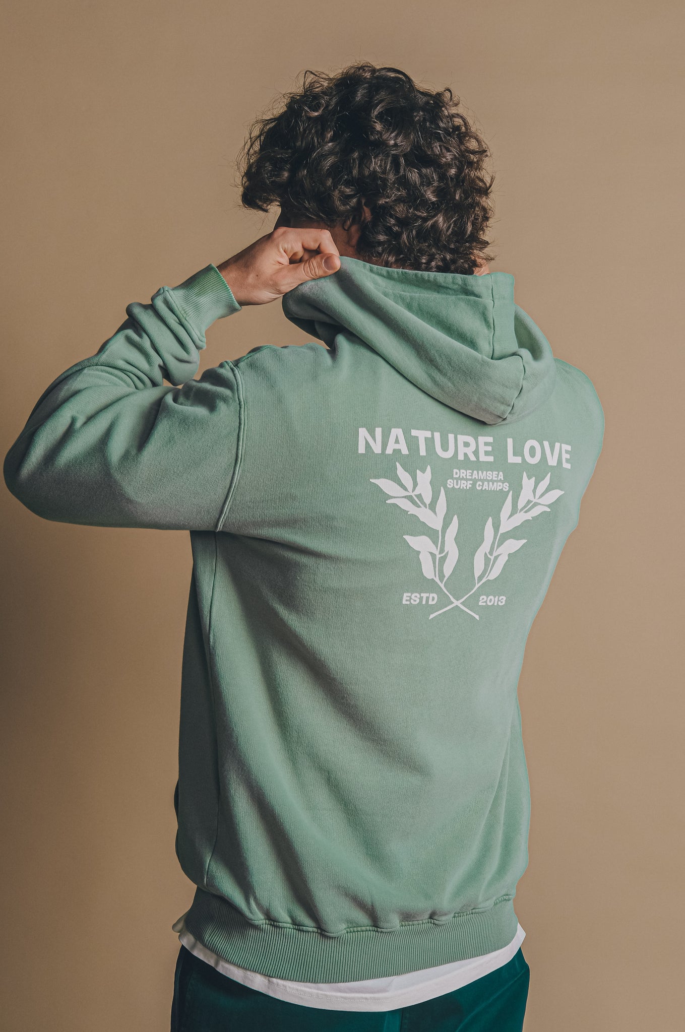 Nature Love Heavy Pigment Hoodie Feldspar Green