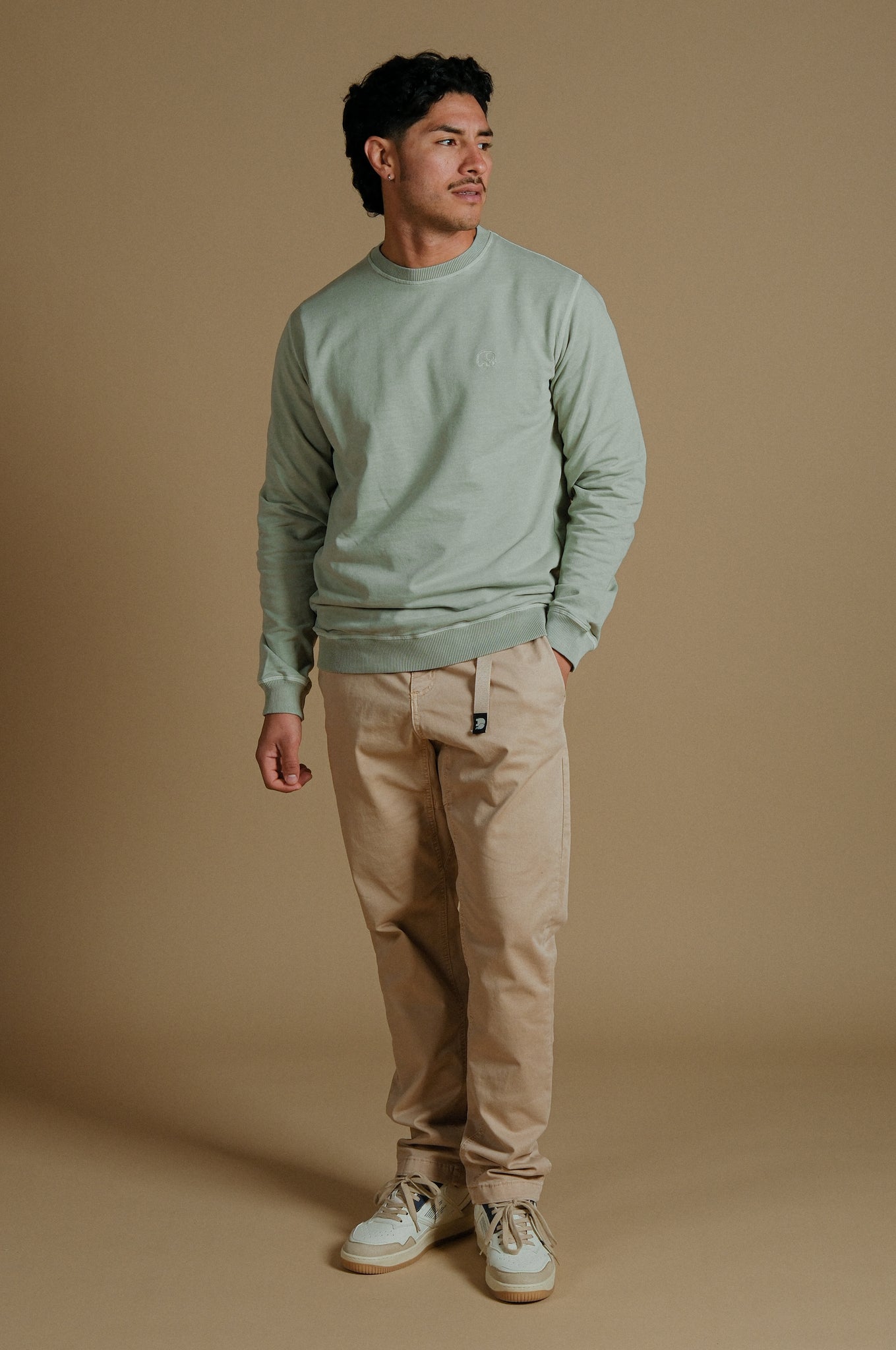 Essential Pigment Sweater Reseda Green