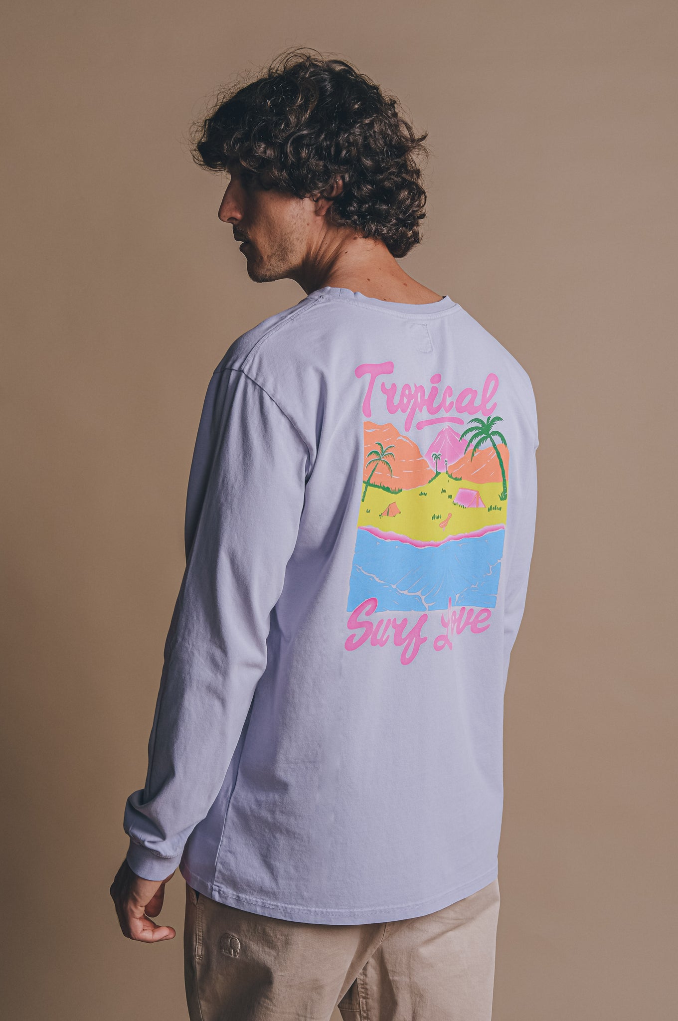 Tropical Surf Pigment L/S T-Shirt Lavender