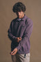 Sauce Loopback Pigment Dyed Half Zip Sweater Sunset Purple