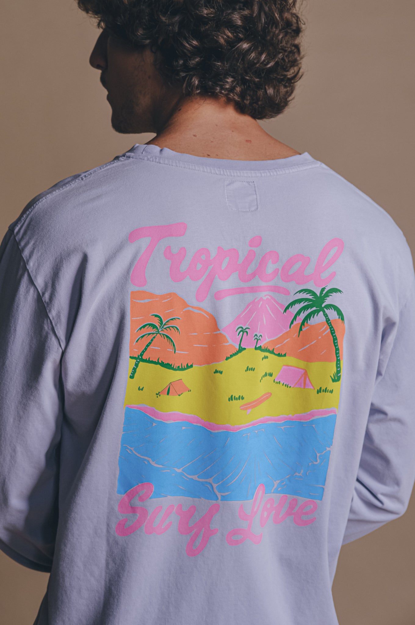 Tropical Surf Pigment L/S T-Shirt Lavender