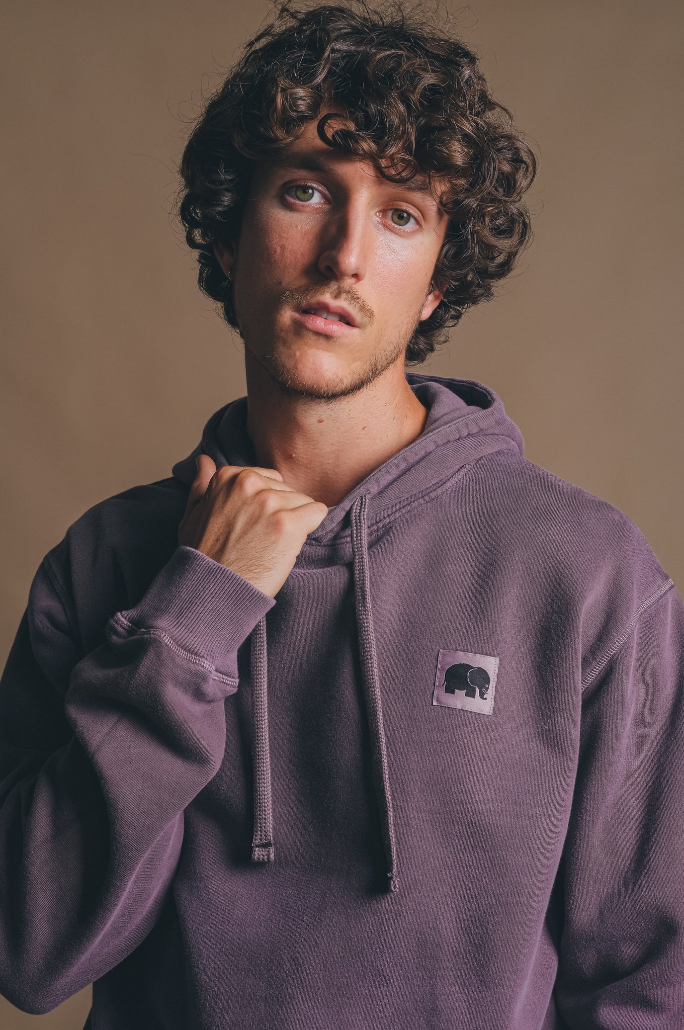 Poniente Heavy Pigment Dyed Hoodie Sunset Purple