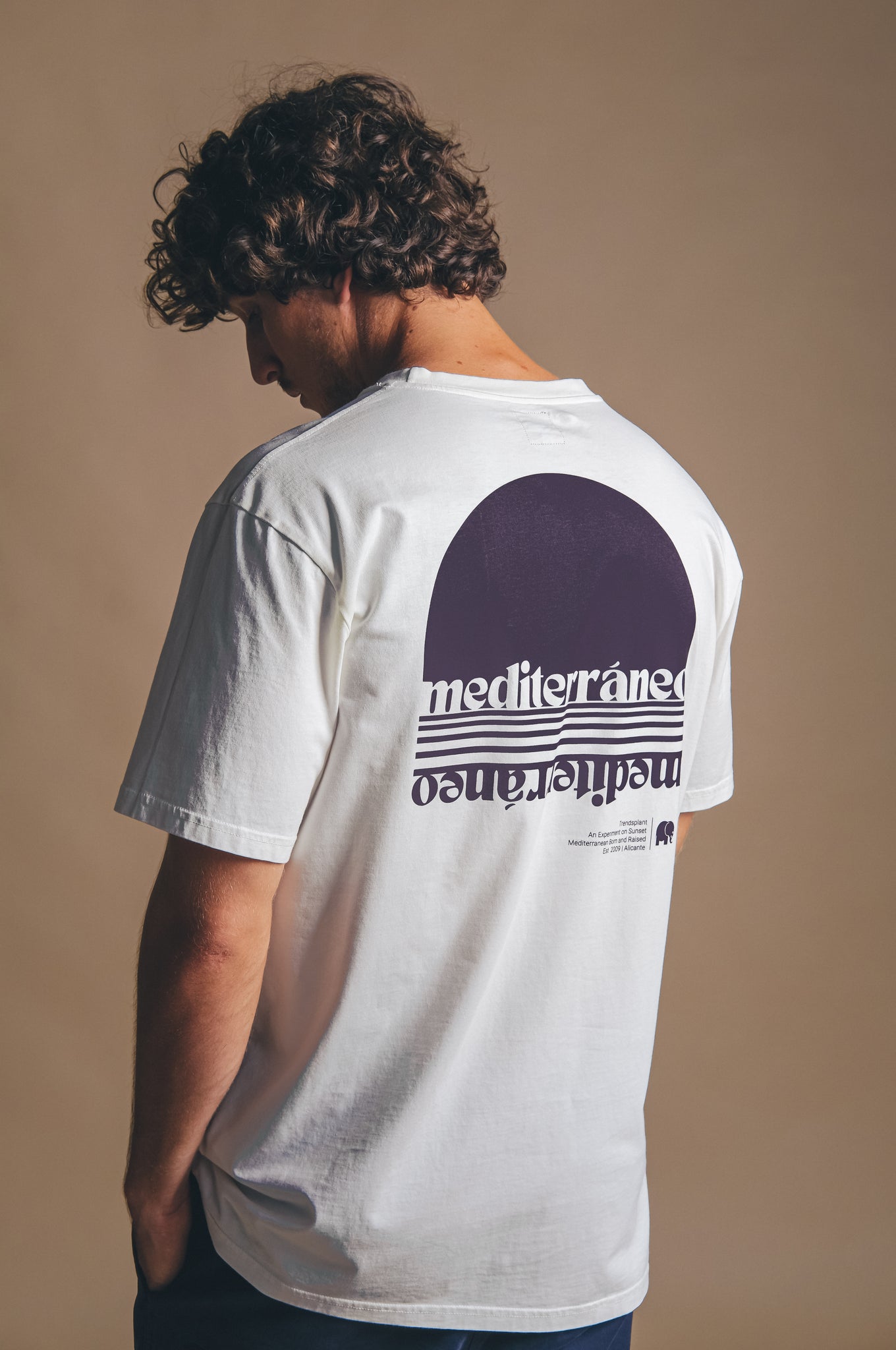 Almadraba Pigment Dyed T-Shirt Almond Milk