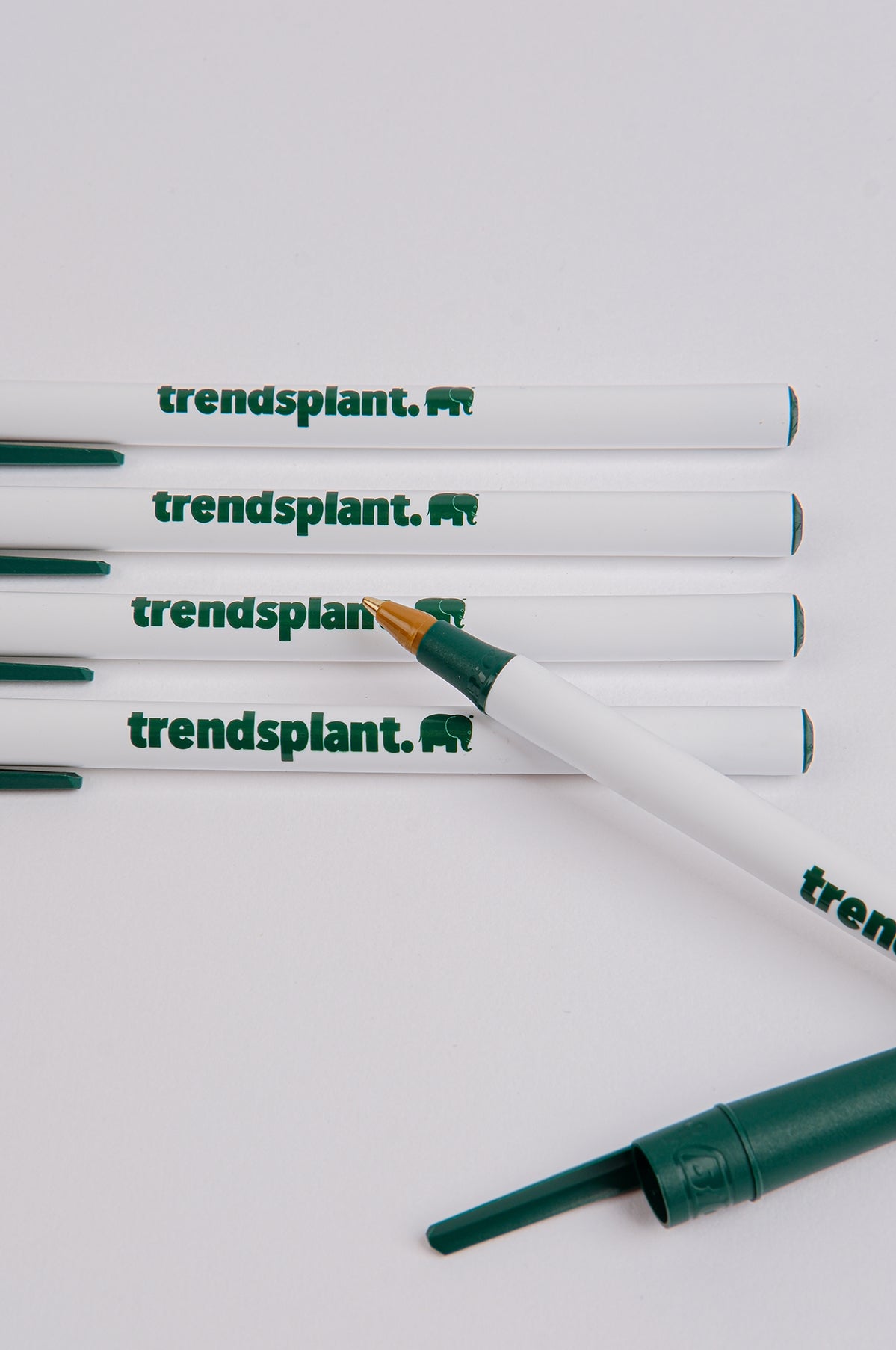 Logo BIC® Eco Ball Pen 5 Pack White/Trendsplant Green