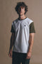 Color Block T-Shirt Natural/Dark Olive