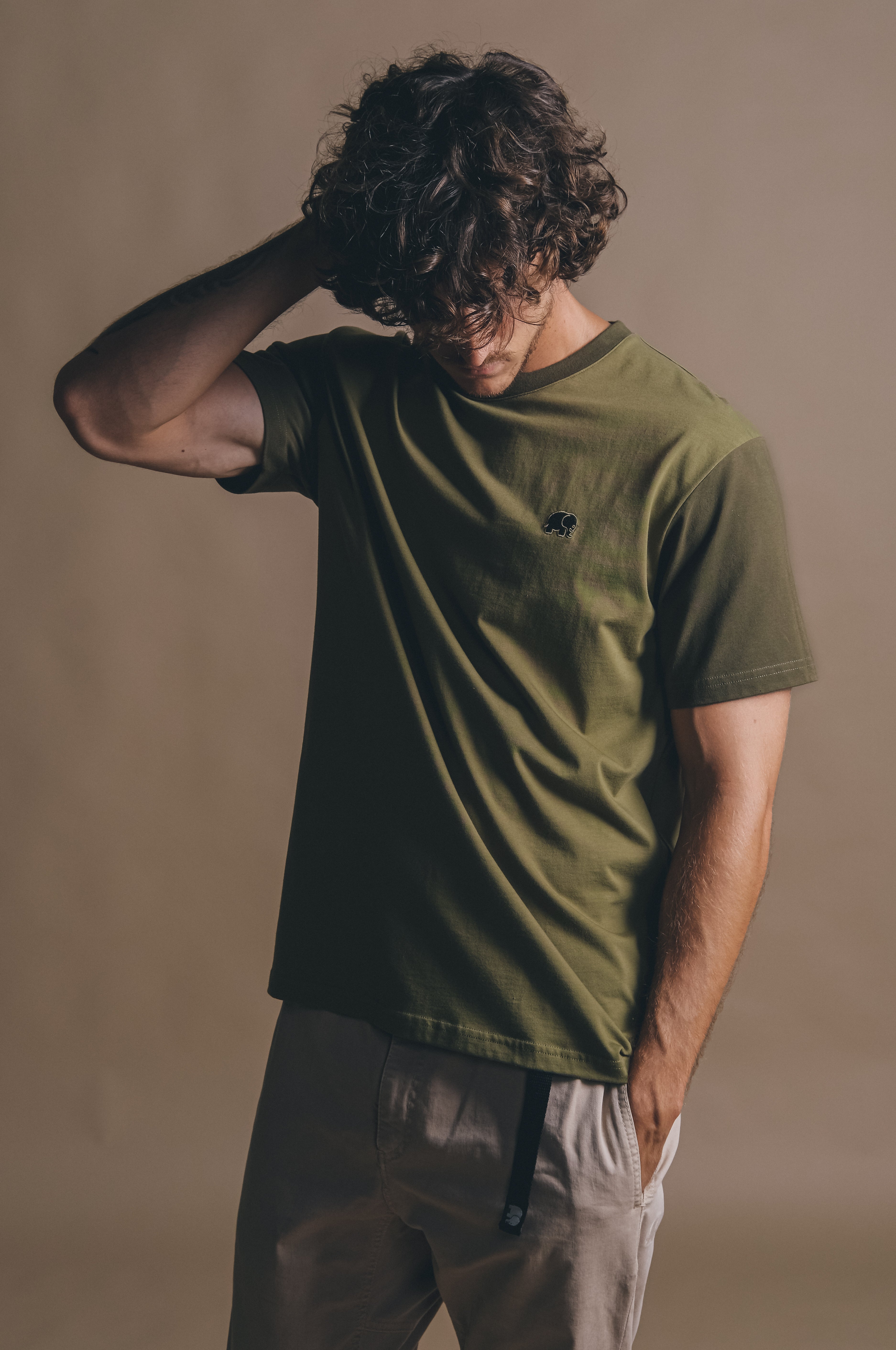 Color Block T-Shirt Gothic Olive/Dark Olive – Trendsplant