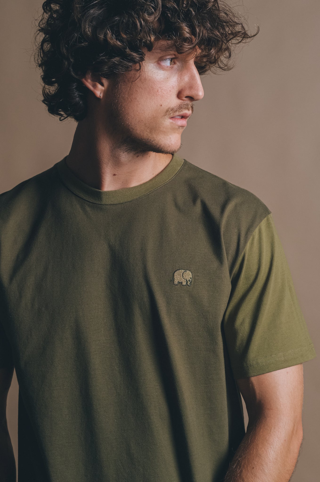 Color Block T-Shirt Dark Olive/Gothic Olive