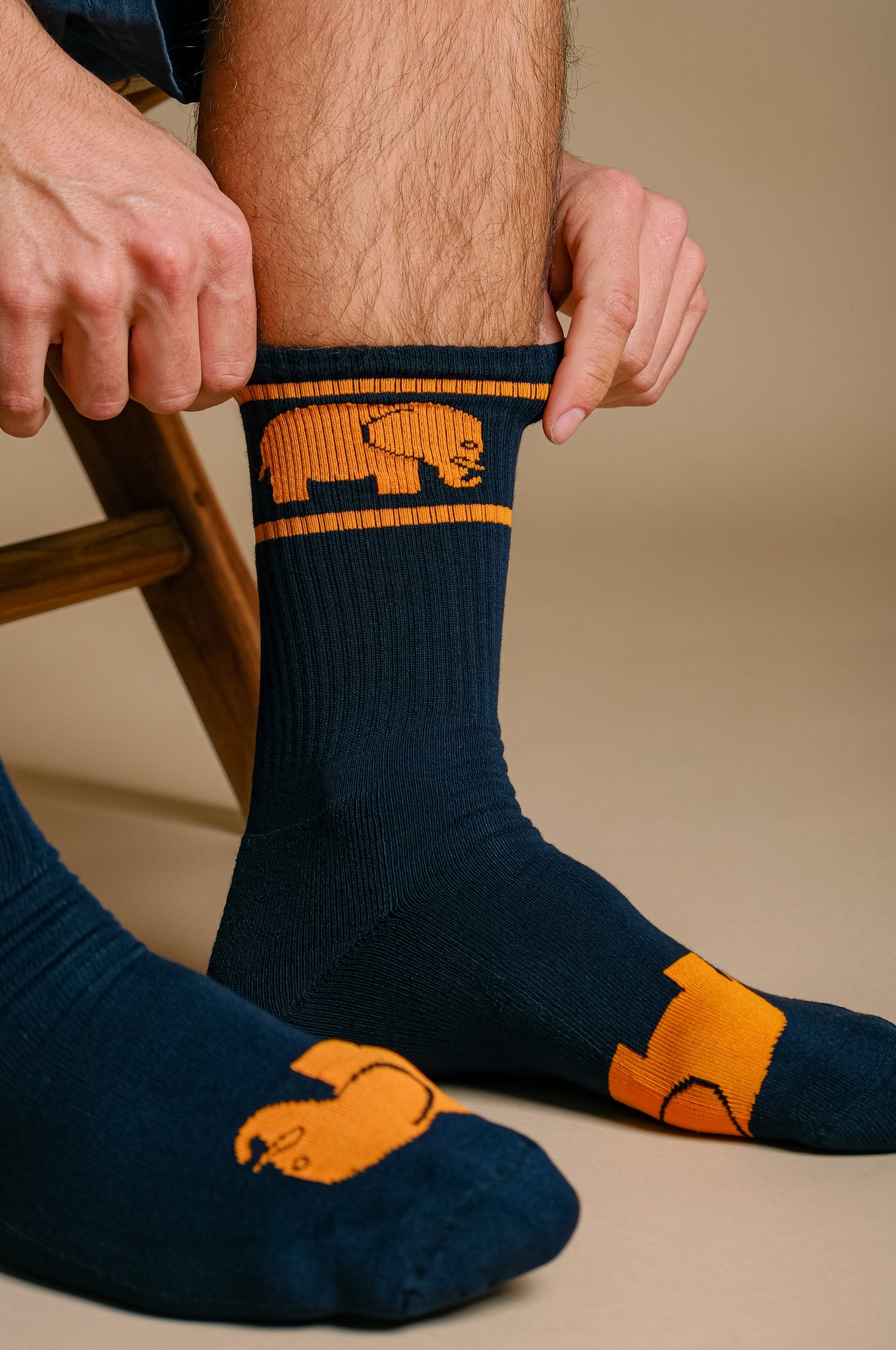 Navy Bamboo Athletic Socks