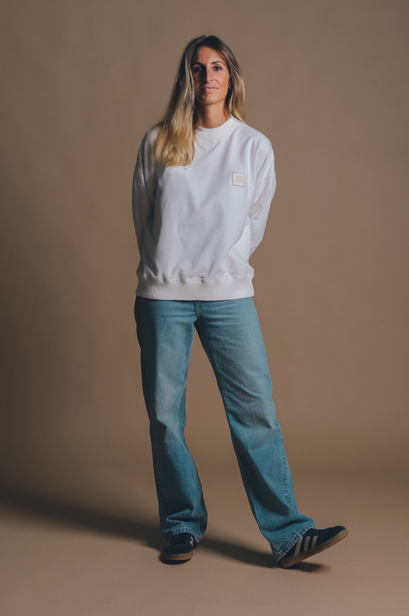 Women's Espliego Pigment Oversized Sweater Almond Milk