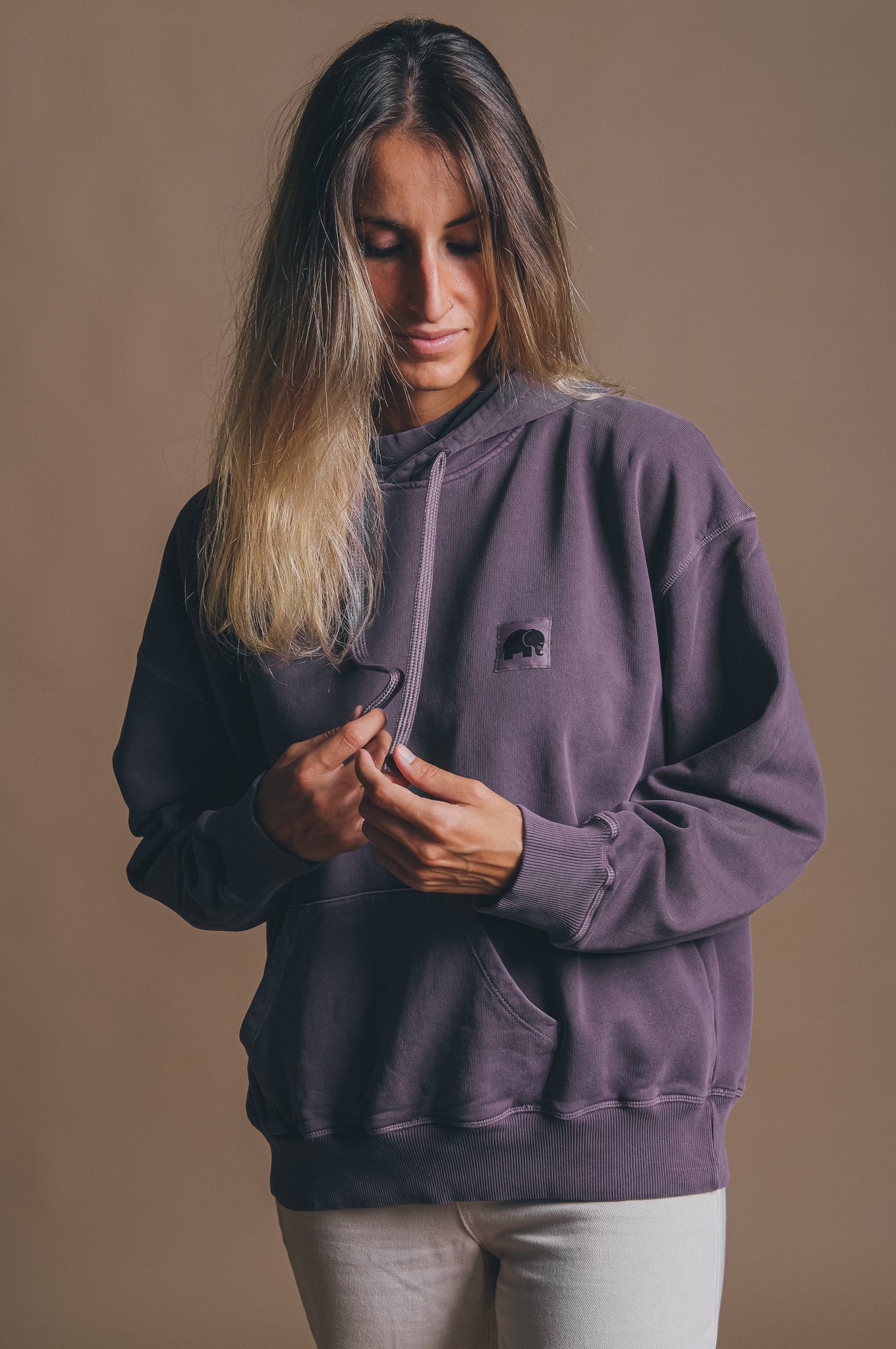 Women's Amerador Heavy Pigment Oversized Hoodie Sunset Purple