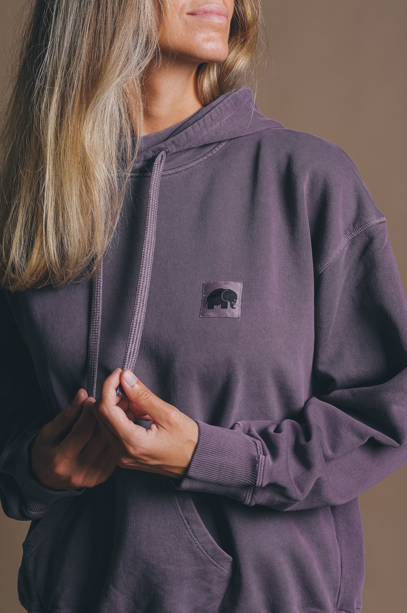 Women's Amerador Heavy Pigment Oversized Hoodie Sunset Purple