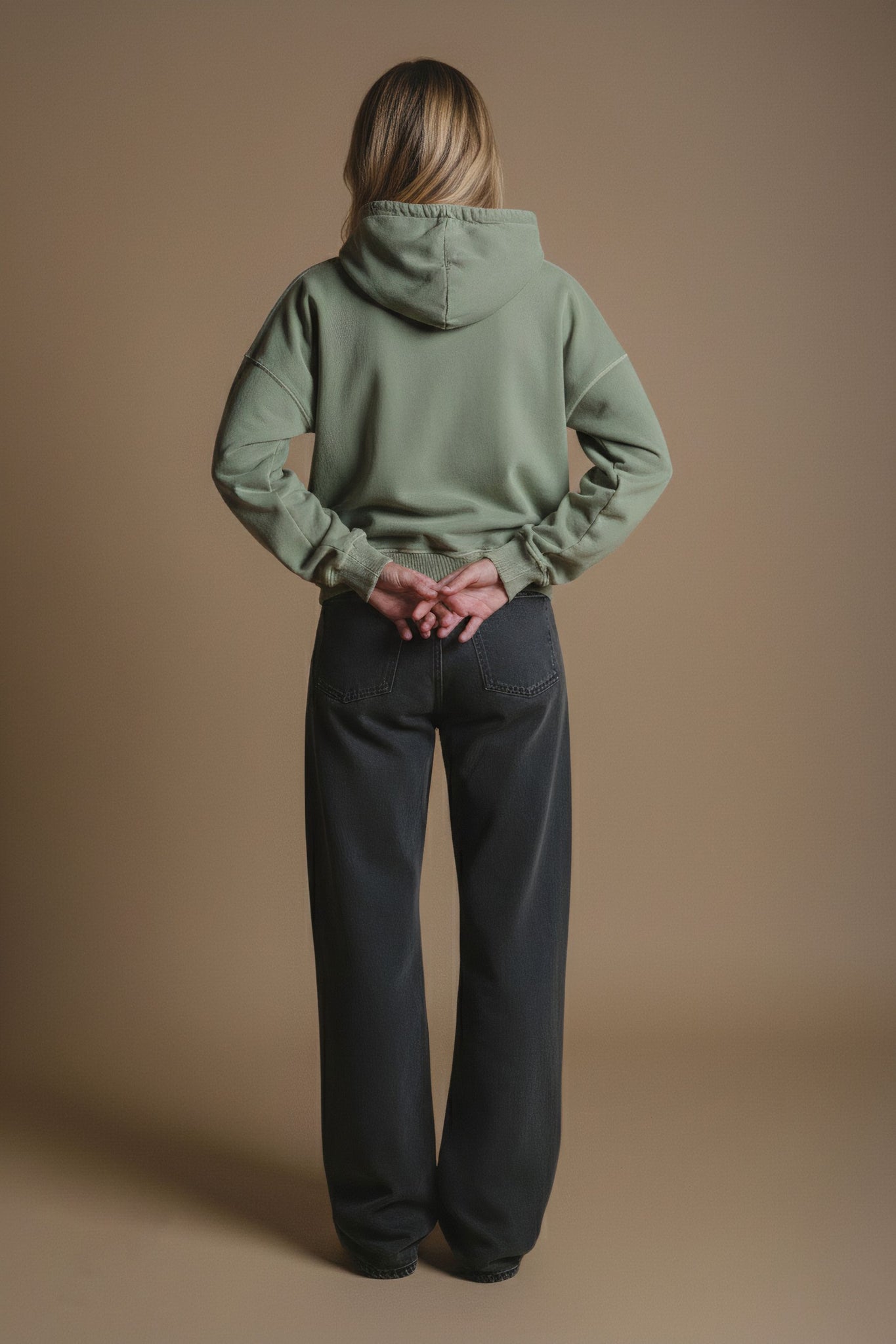 Women's Cepaes Pigment Heavyweight Oversized Hoodie Silver Green