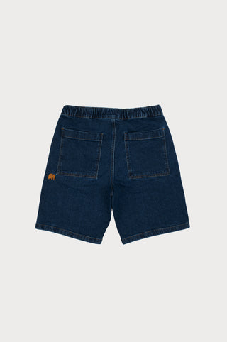 Silhouette arrière du Recycled Denim Climber Shorts Dark Wash | TP_IMAGE_TYPE=SILHOUETTE_BACK