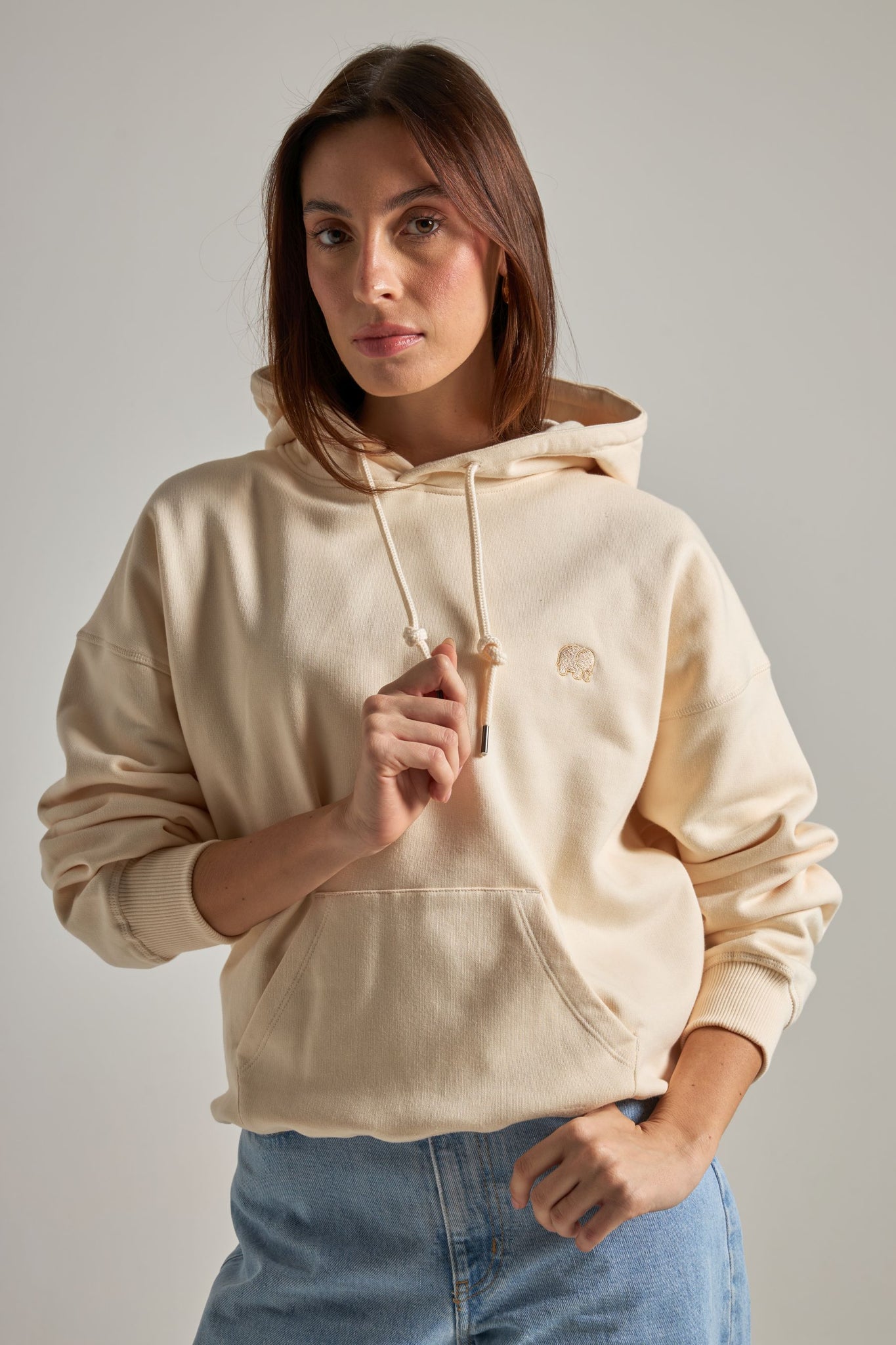 Women's Organic Essential Oversized Hoodie Ivory