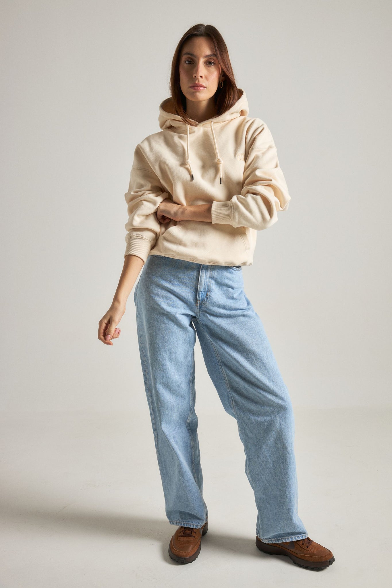 Women's Organic Essential Oversized Hoodie Ivory