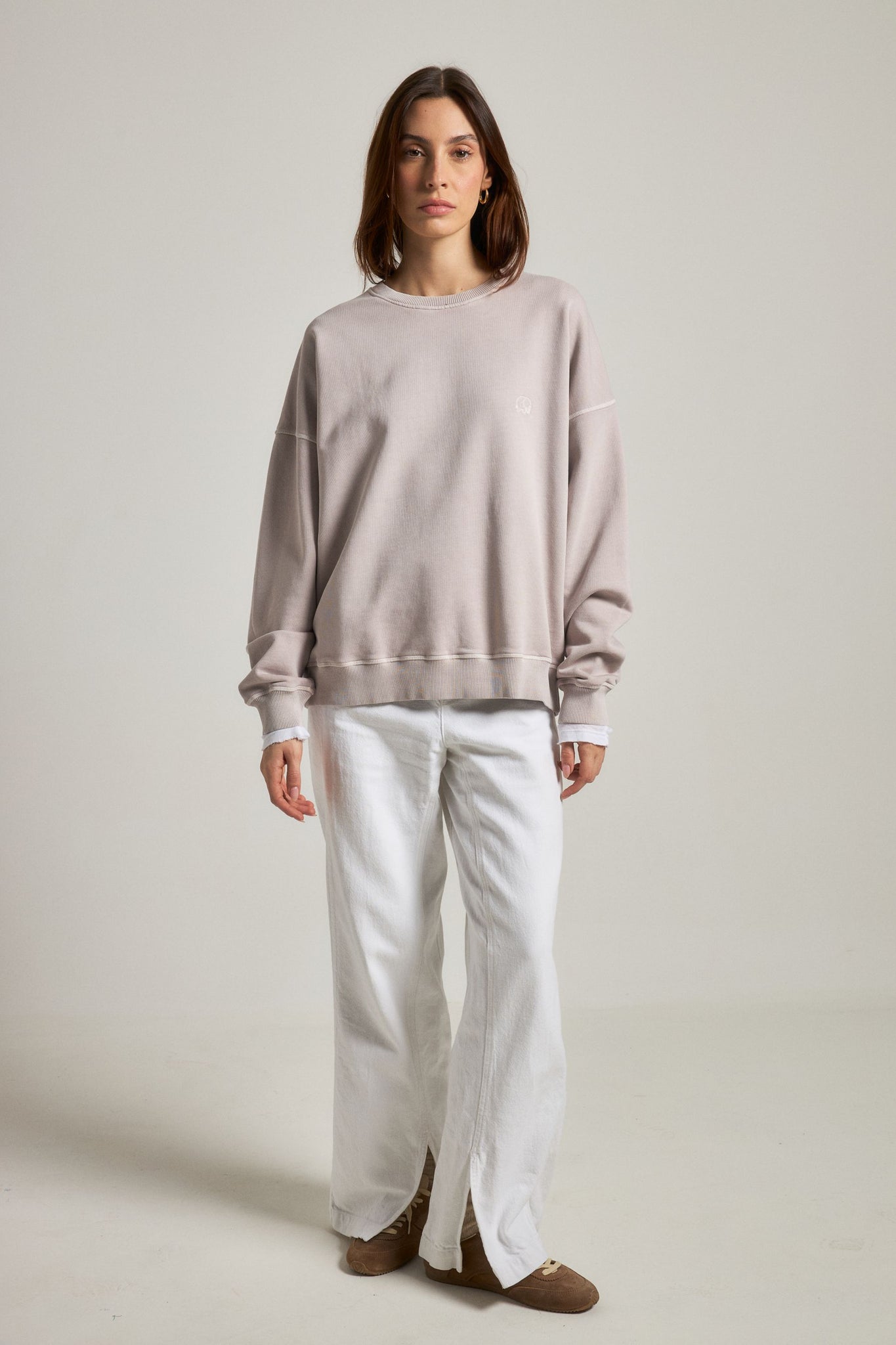 Sudadera Women's Essential Pigment Heavyweight Oversized Island Fossil