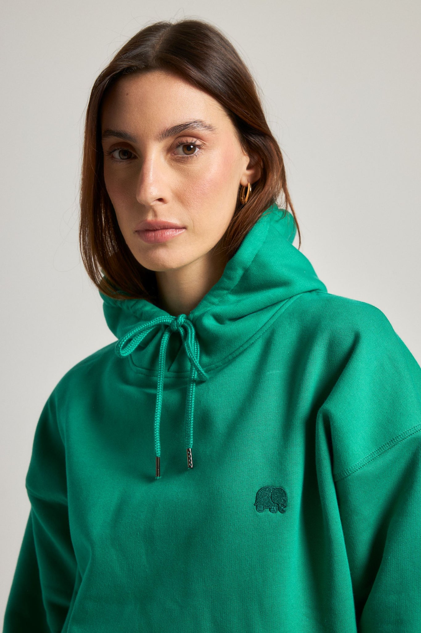Women's Organic Essential Oversized Hoodie Bosphorus Green