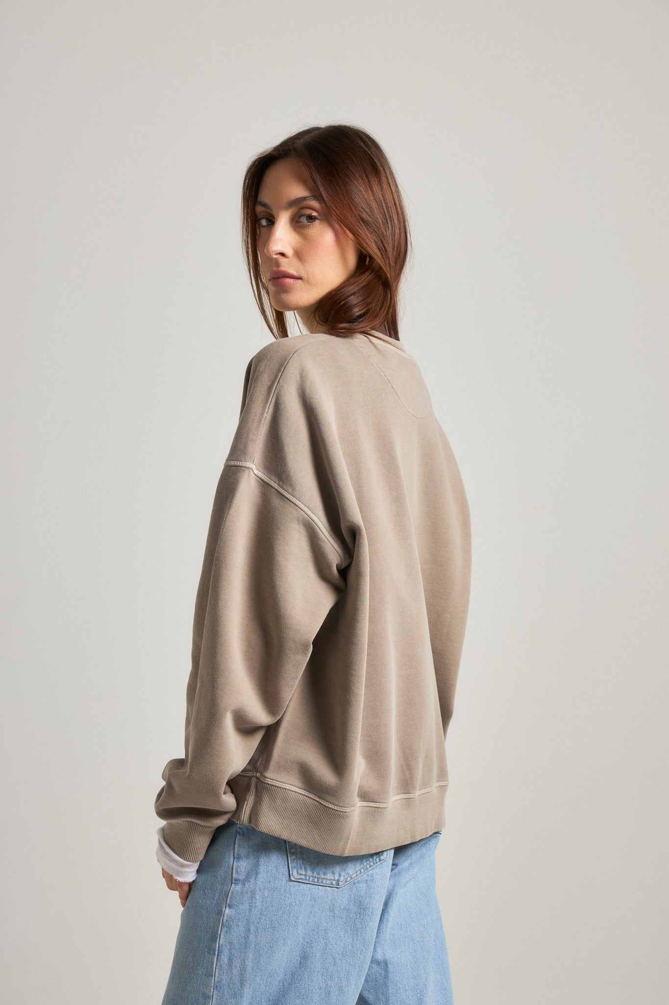 Sudadera Women's Essential Pigment Heavyweight Oversized Brindle