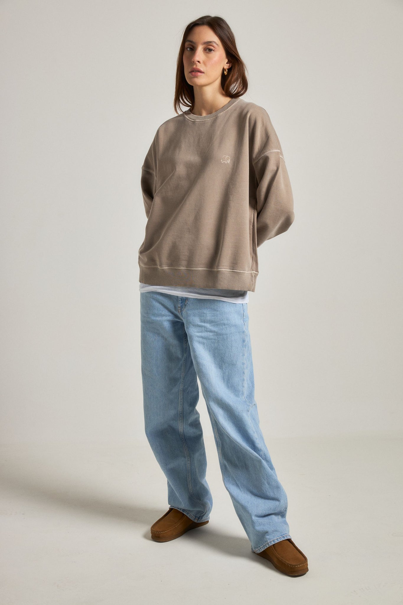 Sudadera Women's Essential Pigment Heavyweight Oversized Brindle