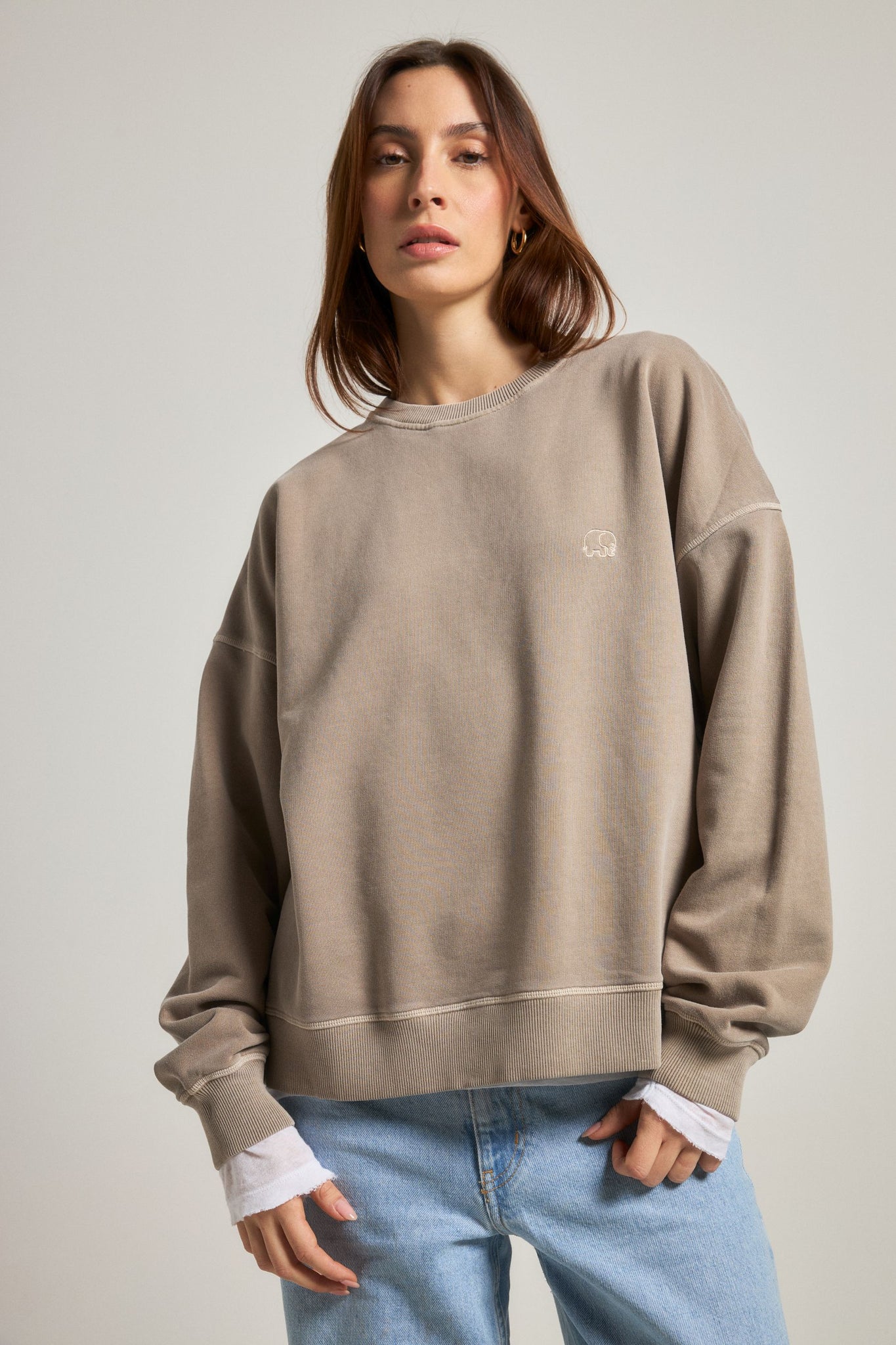 Sudadera Women's Essential Pigment Heavyweight Oversized Brindle