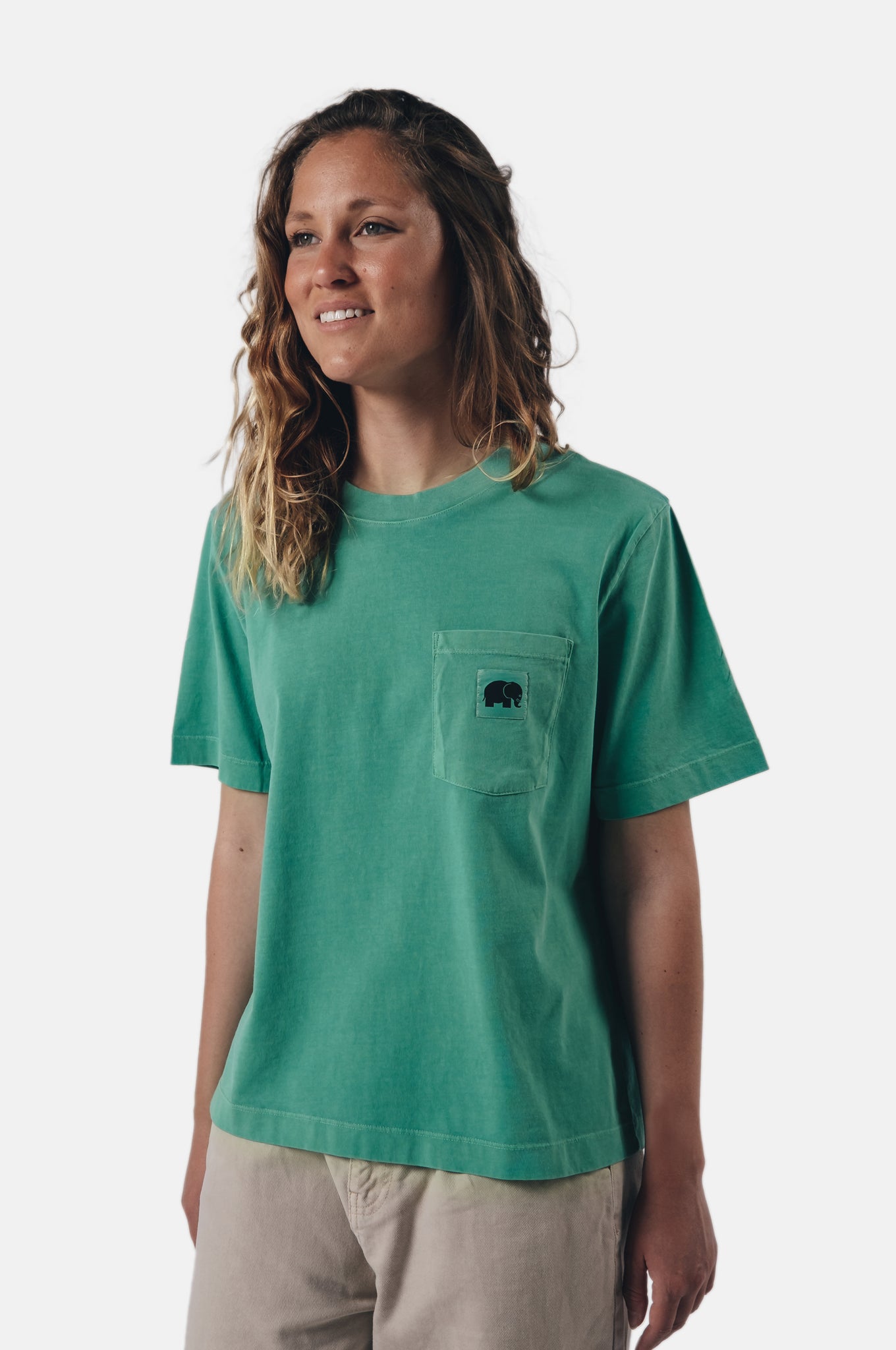 Camiseta Mujer Pigment Garceta Pebrella Green
