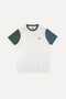 Organic Color Block T-Shirt Natural