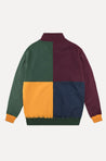 Colorblock Zip Sweater "Harlequin"