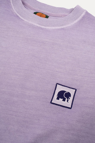 Sweat-shirt oversize lavande avec un logo éléphant brodé | TP_IMAGE_TYPE=DETAIL