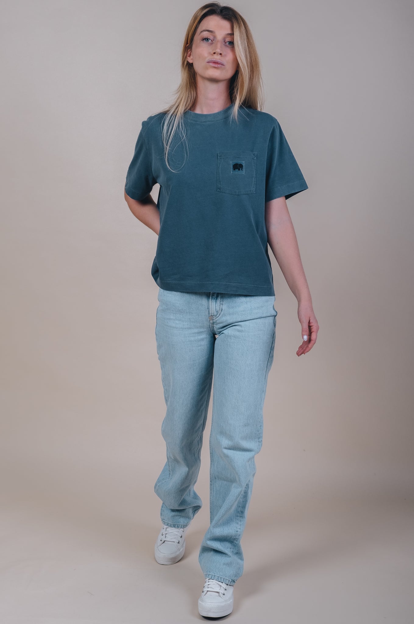 Women's Garceta Pigment Dyed T-Shirt Elm Green