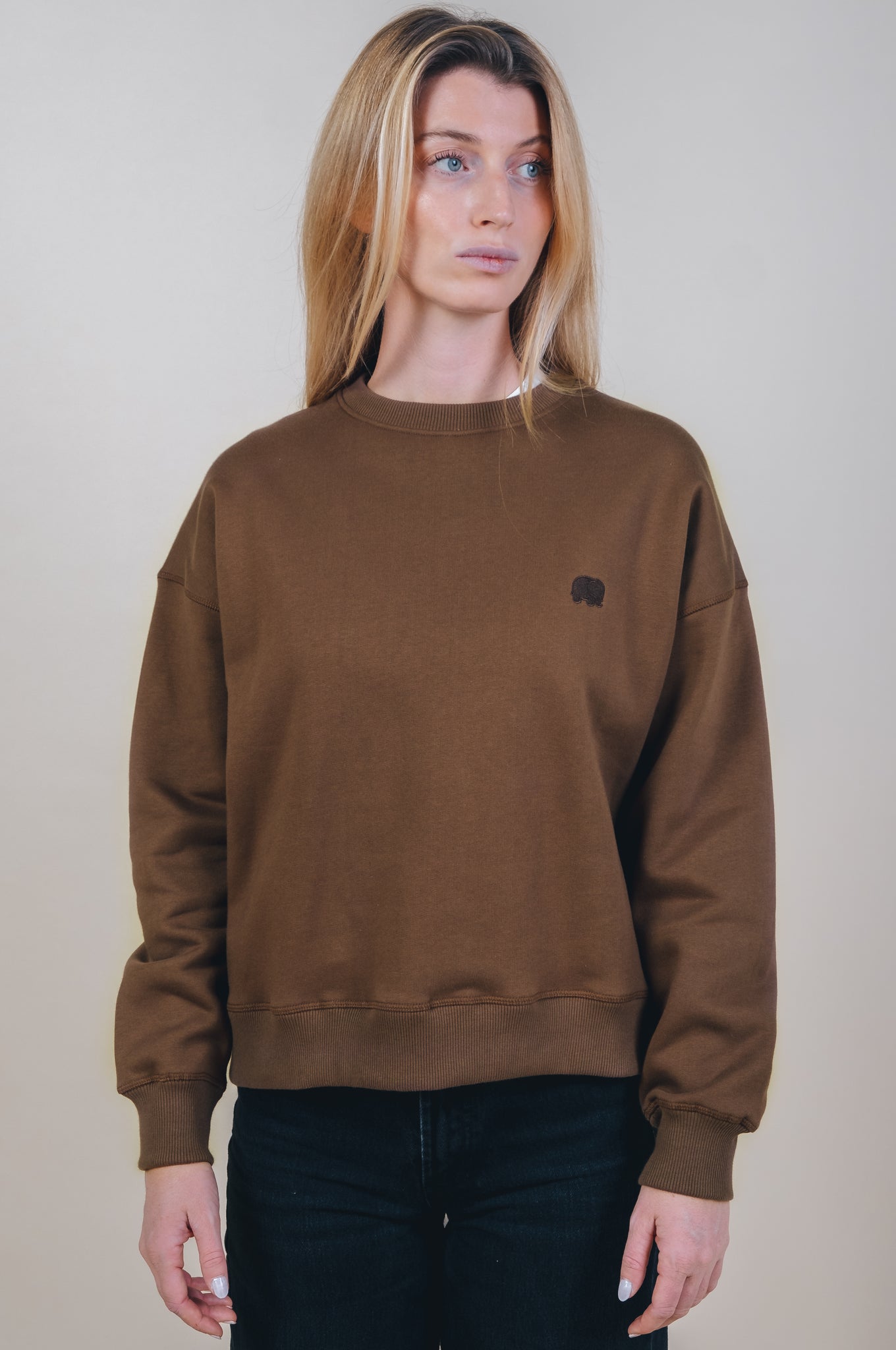 Women's Organic Essential Oversized Sweater Cocoa Brown