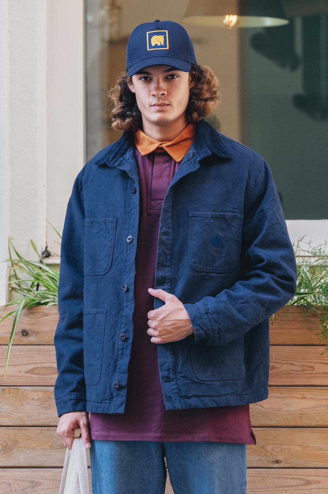 Organic Chore Jacket Navy